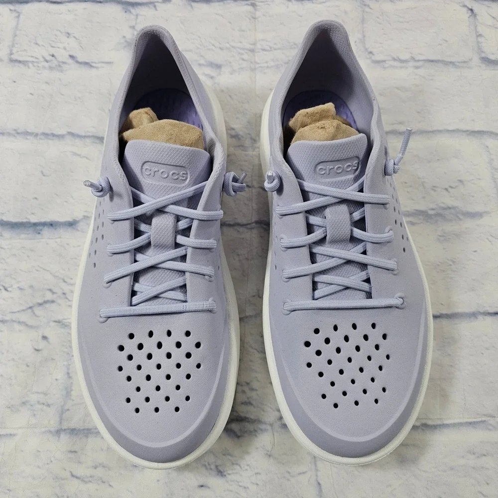 Crocs InMotion Pacer Women 9 Lavender Purple White Sneaker Comfort Walking